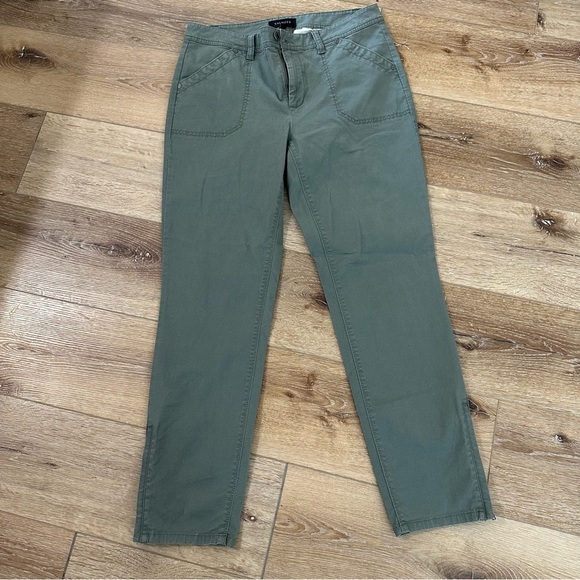 Talbots Women’s Green Straight Zippered Hem Leg Chino Pants Size 8 NWT - Picture 4 of 10